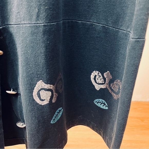 BLUE CACTUS Black Maxi Dress & Button front Vest w/two pockets. Size Large - Picture 8 of 8